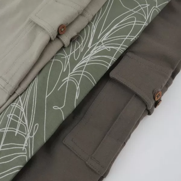 HonestBaby Multipack Leggings Skinny Flare and Cargo Pants Organic Cotton for Infant Baby GirlsToddlersLittle KidsLegacy3pack Avocado Leaf