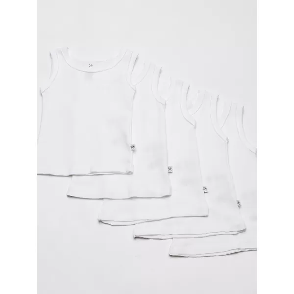 HonestBaby Multipack Long Sleeve Tshirts Tee 100 Organic Cotton Baby Toddler Kids Boys Girls5pack Bright White