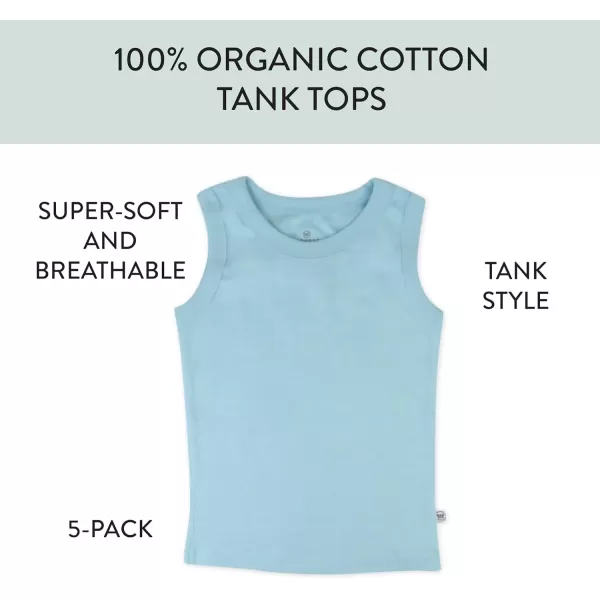 HonestBaby Multipack Long Sleeve Tshirts Tee 100 Organic Cotton Baby Toddler Kids Boys Girls5pack Sea Ombre