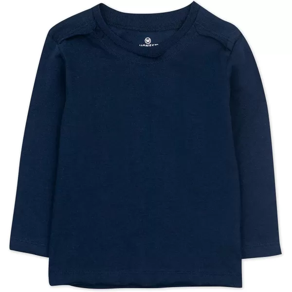 HonestBaby Multipack Long Sleeve Tshirts Tee 100 Organic Cotton Baby Toddler Kids Boys GirlsBlue Ombre