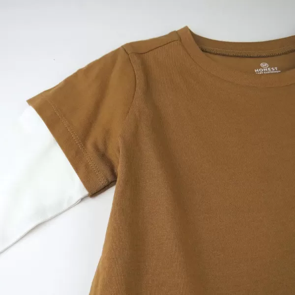 HonestBaby Multipack Long Sleeve Tshirts Tee 100 Organic Cotton Baby Toddler Kids Boys GirlsDark Sand