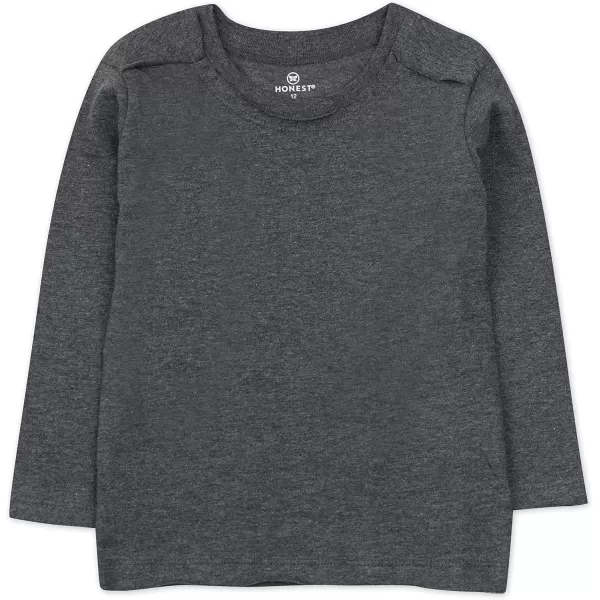 HonestBaby Multipack Long Sleeve Tshirts Tee 100 Organic Cotton Baby Toddler Kids Boys GirlsGray Ombre