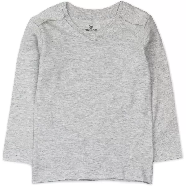 HonestBaby Multipack Long Sleeve Tshirts Tee 100 Organic Cotton Baby Toddler Kids Boys GirlsGray Ombre
