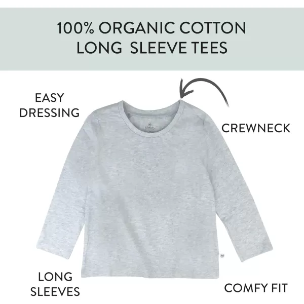 HonestBaby Multipack Long Sleeve Tshirts Tee 100 Organic Cotton Baby Toddler Kids Boys GirlsMorning Mountains