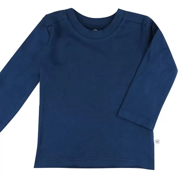HonestBaby Multipack Long Sleeve Tshirts Tee 100 Organic Cotton Baby Toddler Kids Boys GirlsOmbre Blues