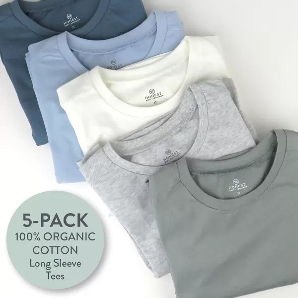 HonestBaby Multipack Long Sleeve Tshirts Tee 100 Organic Cotton Baby Toddler Kids Boys GirlsPrep School Rebel Boy