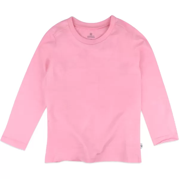 HonestBaby Multipack Long Sleeve Tshirts Tee 100 Organic Cotton Baby Toddler Kids Boys GirlsRainbow Pinks