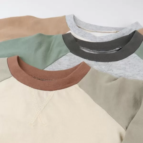 HonestBaby Multipack Long Sleeve Tshirts Tee 100 Organic Cotton Baby Toddler Kids Boys GirlsSandy Teal