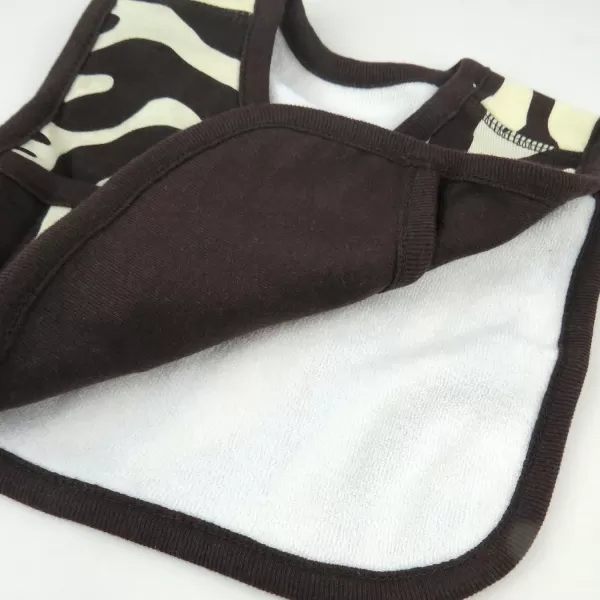 HonestBaby Multipack Reversible 4in1 Bibs Absorbent Terry and Knit 100 Organic Cotton Infant Baby Boys Girls Unisex5pack Wild Thang Too