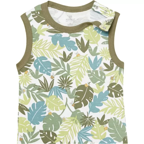 HonestBaby Multipack Short Romper Sets and Dresses 100 Organic Cotton for Infant Baby Toddler Boys Girls Unisex LEGACY2 Jungle Jam