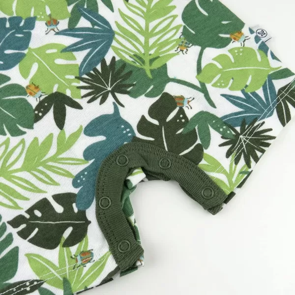 HonestBaby Multipack Short Romper Sets and Dresses 100 Organic Cotton for Infant Baby Toddler Boys Girls Unisex LEGACY2 Jungle Jam