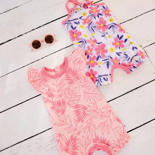 HonestBaby Multipack Short Romper Sets and Dresses 100 Organic Cotton for Infant Baby Toddler Boys Girls Unisex LEGACY2 Love Dove