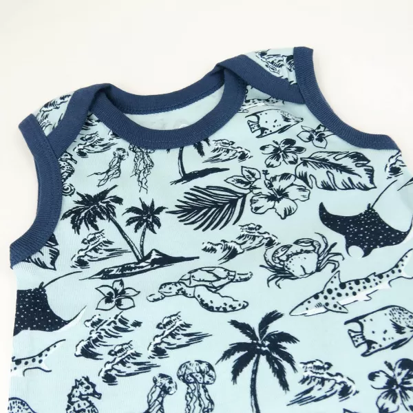 HonestBaby Multipack Short Romper Sets and Dresses 100 Organic Cotton for Infant Baby Toddler Boys Girls Unisex LEGACY2 Tiki Scenic