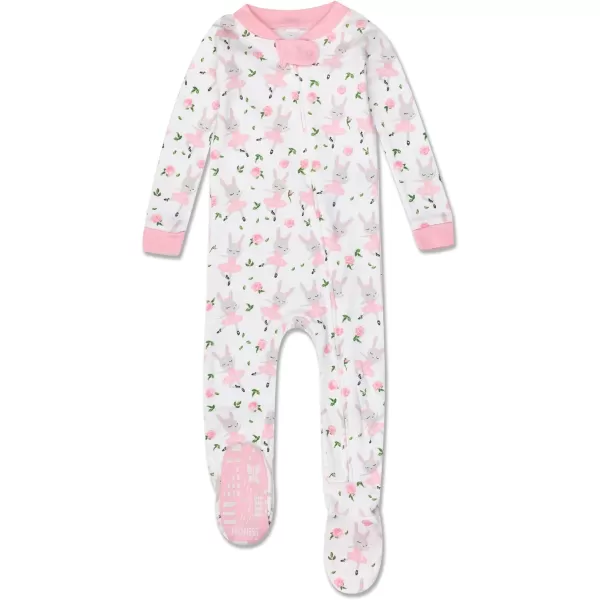 HonestBaby NonSlip Footed Pajamas OnePiece Sleeper Jumpsuit ZipFront 100 Organic Cotton PJs 100 for Baby Girls LEGACY2pack Tutu Cute