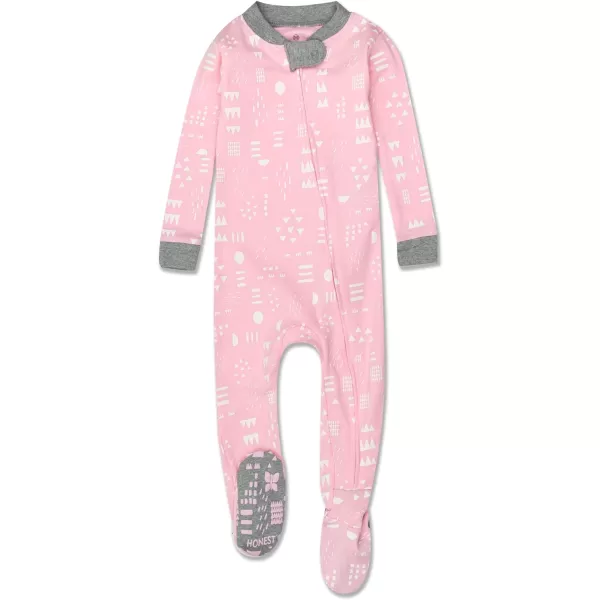 HonestBaby NonSlip Footed Pajamas OnePiece Sleeper Jumpsuit ZipFront 100 Organic Cotton PJs 100 for Baby Girls LEGACY2pack Tutu Cute