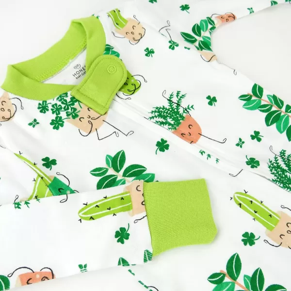 HonestBaby NonSlip Footed Pajamas OnePiece Sleeper Jumpsuit ZipFront 100 Organic Cotton PJs 100 for Baby Girls LEGACYLucky Yoga Love