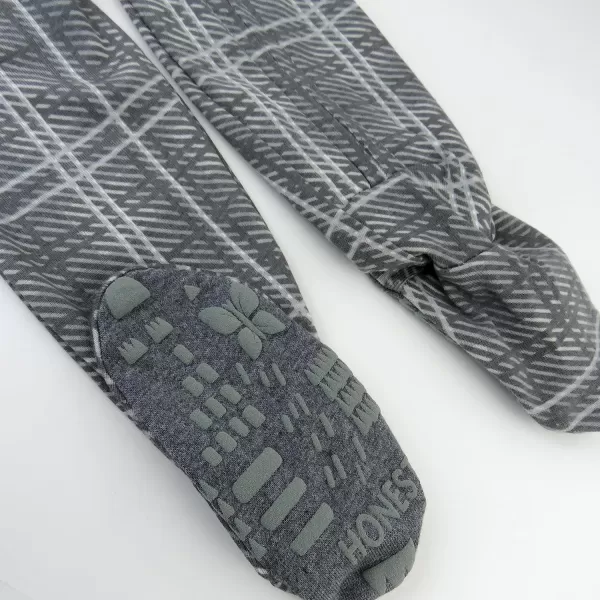 HonestBaby NonSlip Footed Pajamas OnePiece Sleeper Jumpsuit ZipFront PJs 100 Organic Cotton for Baby Boys2pack Grey Plaid