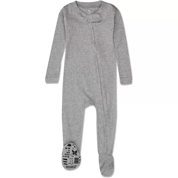 HonestBaby NonSlip Footed Pajamas OnePiece Sleeper Jumpsuit ZipFront PJs 100 Organic Cotton for Baby Boys2pack Pattern Play