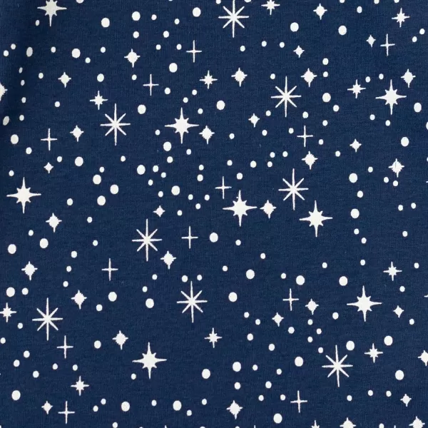 HonestBaby NonSlip Footed Pajamas OnePiece Sleeper Jumpsuit ZipFront PJs 100 Organic Cotton for Baby Boys2pack Twinkle Star Navy