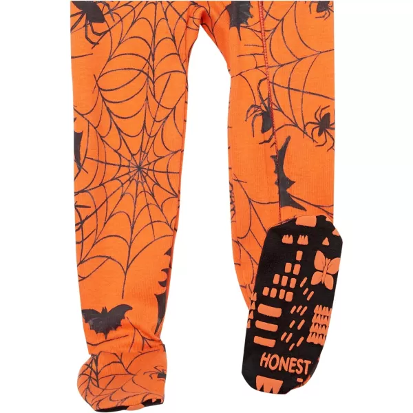 HonestBaby NonSlip Footed Pajamas OnePiece Sleeper Jumpsuit ZipFront PJs 100 Organic Cotton for Baby BoysBatty