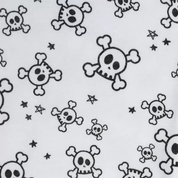 HonestBaby NonSlip Footed Pajamas OnePiece Sleeper Jumpsuit ZipFront PJs 100 Organic Cotton for Baby BoysTossed Skulls