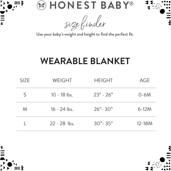 HonestBaby Organic Cotton Classic Lightweight Wearable Blanket LegacyMulticolored Giraffes