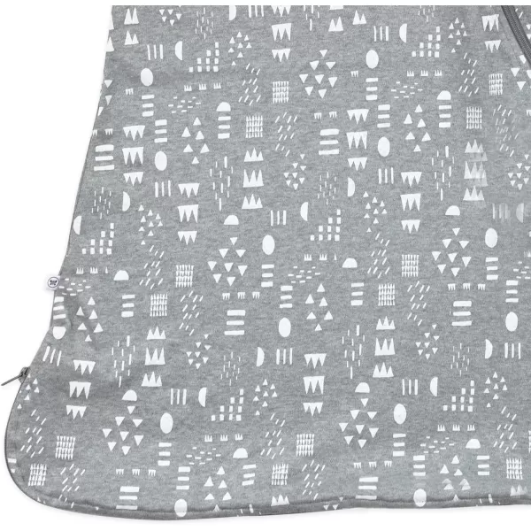 HonestBaby Organic Cotton Classic Lightweight Wearable Blanket LegacyPattern Play Gray Heather