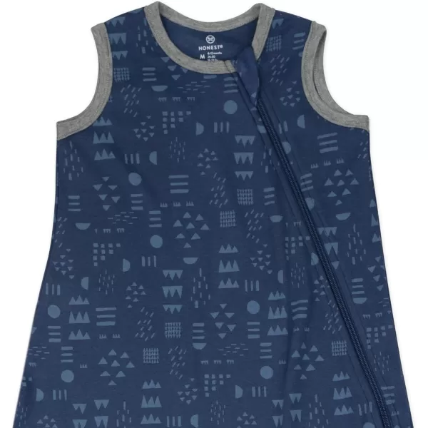 HonestBaby Organic Cotton Classic Lightweight Wearable Blanket LegacyPattern Play Navy