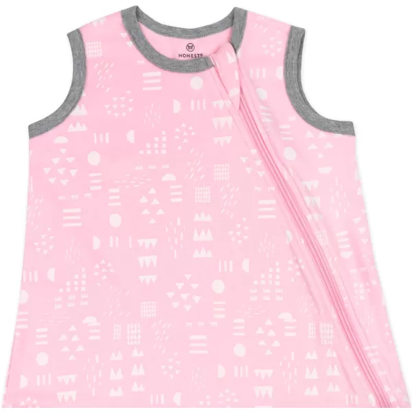 HonestBaby Organic Cotton Classic Lightweight Wearable Blanket LegacyPattern Play Pink