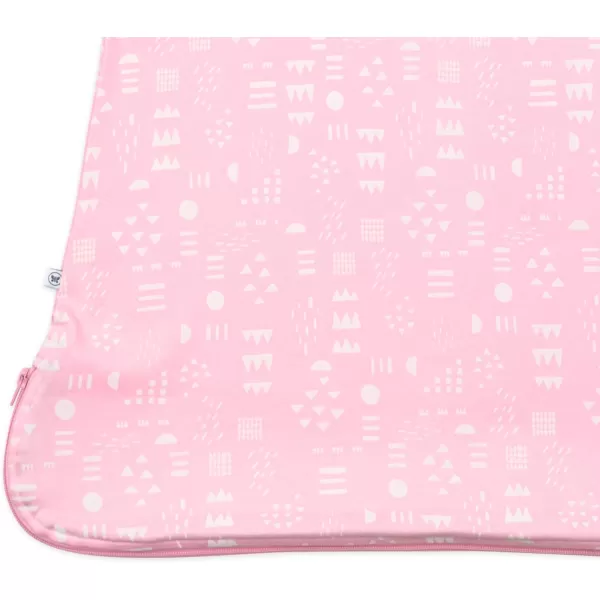 HonestBaby Organic Cotton Classic Lightweight Wearable Blanket LegacyPattern Play Pink