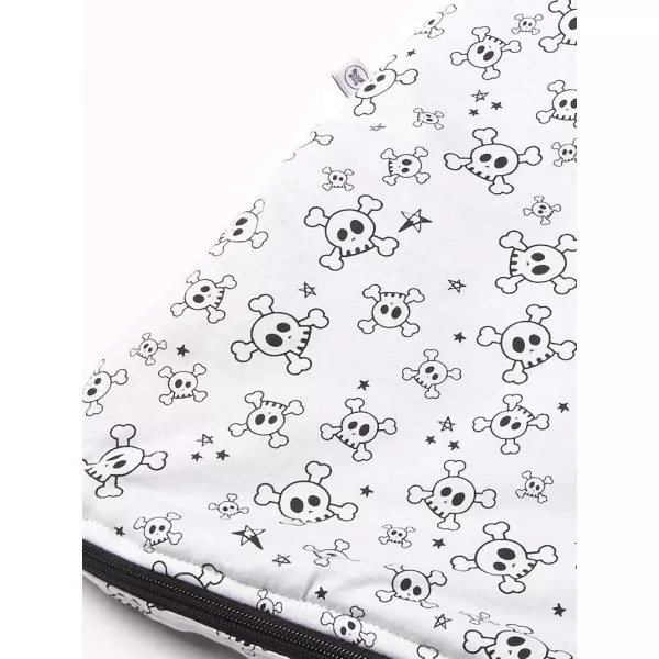 HonestBaby Organic Cotton Light Filled Reversible Wearable Blanket LegacyTossed Skulls