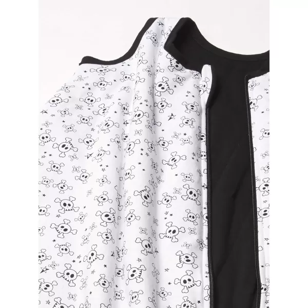 HonestBaby Organic Cotton Light Filled Reversible Wearable Blanket LegacyTossed Skulls