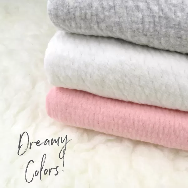 HonestBaby Organic Cotton Matelasse Reversible Receiving Blanket Pattern Play One SizeLight Grey Heather One Size