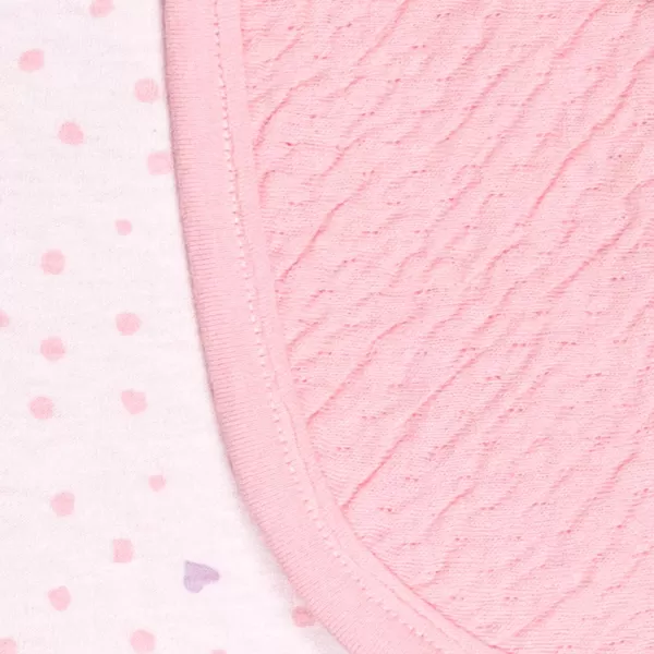 HonestBaby Organic Cotton Matelasse Reversible Receiving Blanket Pattern Play One SizeLove dot One Size