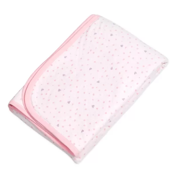 HonestBaby Organic Cotton Matelasse Reversible Receiving Blanket Pattern Play One SizeLove dot One Size