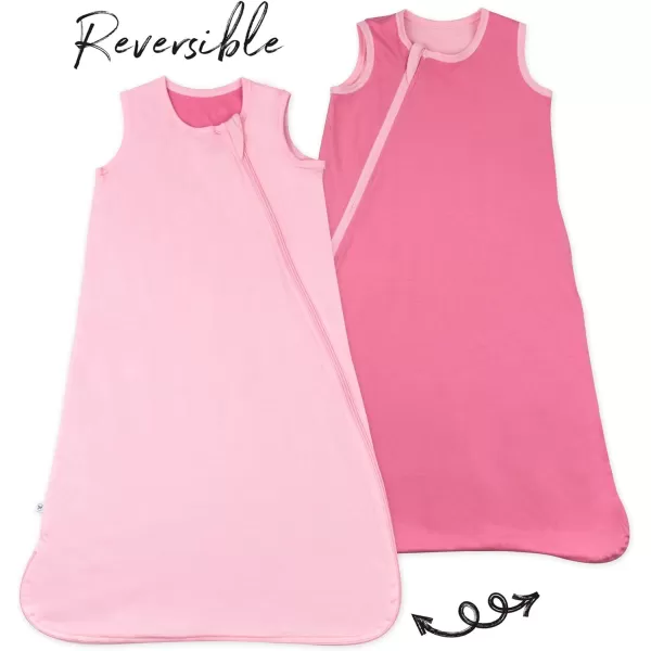 HonestBaby Organic Cotton Reversible Wearable Blanket LegacyPink