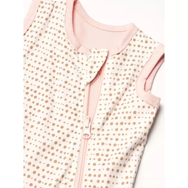 HonestBaby Organic Cotton Reversible Wearable Blanket LegacySugar Swizzle Linear Dot Pink
