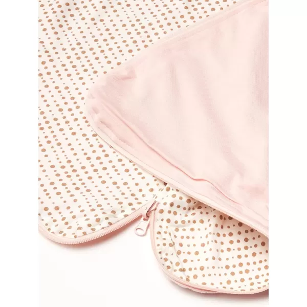 HonestBaby Organic Cotton Reversible Wearable Blanket LegacySugar Swizzle Linear Dot Pink