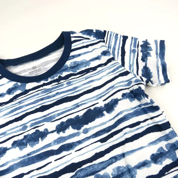HonestBaby Playwear Outfit Sets Tops and Bottoms 100 Organic Cotton for Baby Toddler Boys Unisex LEGACY3Piece Set Indigo Stripe