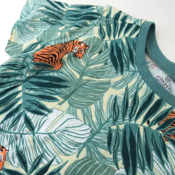 HonestBaby Playwear Outfit Sets Tops and Bottoms 100 Organic Cotton for Baby Toddler Boys Unisex LEGACY3Piece Set Tiger Time