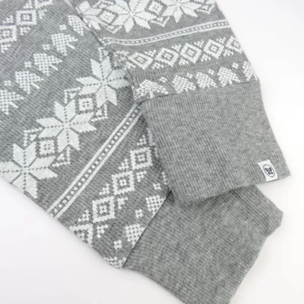 HonestBaby Playwear Outfit Sets Tops and Bottoms 100 Organic Cotton for Baby and Toddler Boys Unisex3 Fairisle Grey