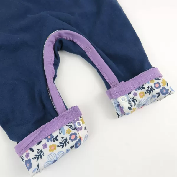 HonestBaby Romper Coverall Sets Onepiece Jumpsuit Organic Cotton Legacy1 Fall Floral Purple