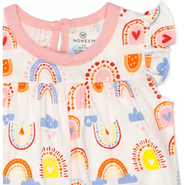 HonestBaby Romper Coverall Sets Onepiece Jumpsuit Organic Cotton Legacy1 Rainbow Toss