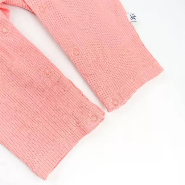 HonestBaby Romper Coverall Sets Onepiece Jumpsuit Organic Cotton Legacy3 Tropical Peach