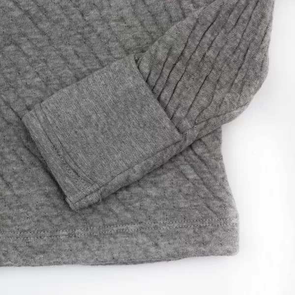 HonestBaby SideSnap Matelasse Mini Quilted Top in Cozy 100 Organic Cotton Infant Baby Boys Girls UnisexGray Heather