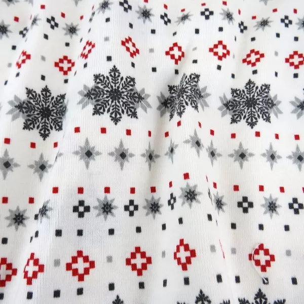 HonestBaby Sleep and Play Footed Holiday Pajamas OnePiece Sleeper Zipfront Organic Cotton PJs Baby Boys Girls Unisex1 Fair Isle Holiday Ivory