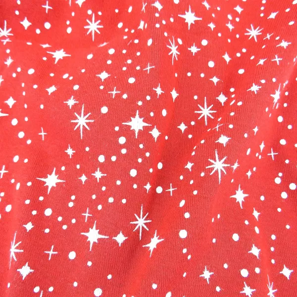 HonestBaby Sleep and Play Footed Holiday Pajamas OnePiece Sleeper Zipfront Organic Cotton PJs Baby Boys Girls Unisex1 Twinkle Star Red