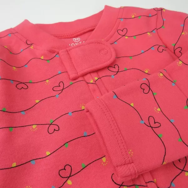 HonestBaby Sleep and Play Footed Holiday Pajamas OnePiece Sleeper Zipfront Organic Cotton PJs Baby Boys Girls Unisex2 Deep Sea Pineapple