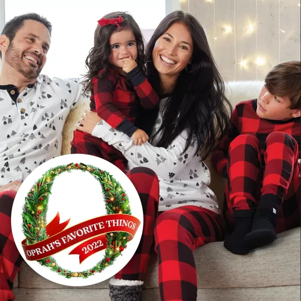 HonestBaby Sleep and Play Footed Holiday Pajamas OnePiece Sleeper Zipfront Organic Cotton PJs Baby Boys Girls Unisex2 Holiday Tartan