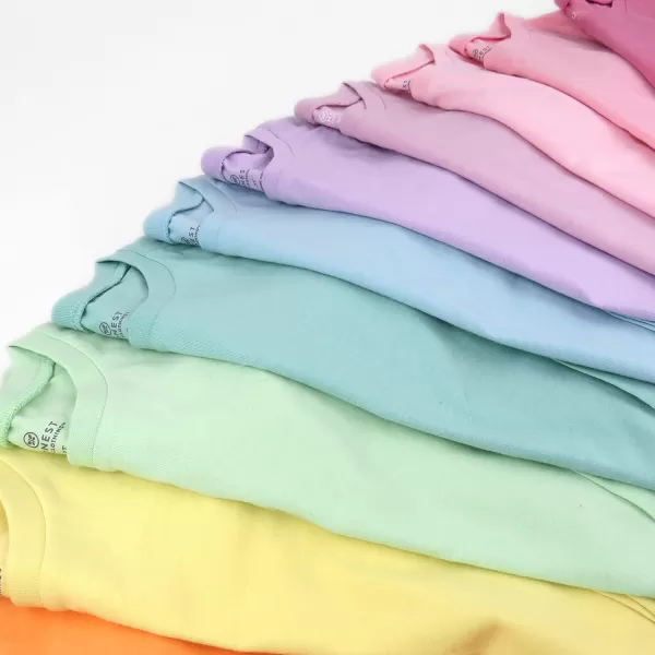HonestBaby Unisex Baby Multipack Long Sleeve TShirts Tee 100 Organic Cotton10pack Rainbow Pinks